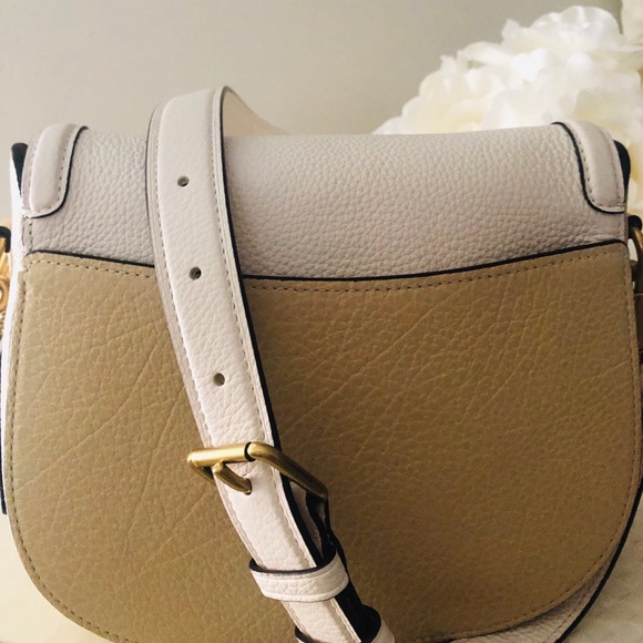 🎀 Coach Jade Leather Saddle Color block Bag - Picture 11 of 11